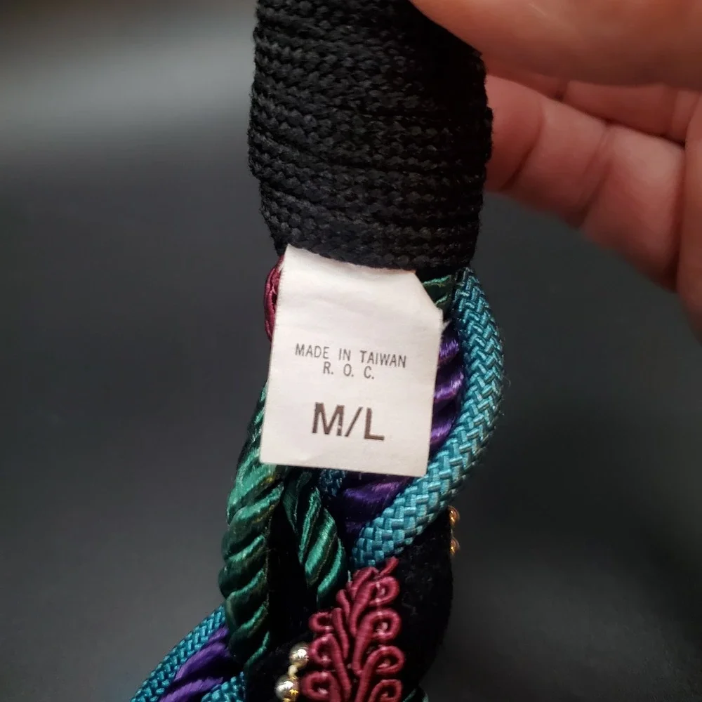 Vintage Colorful Braided Rope/ Cord Belt Size‎ M/L 33